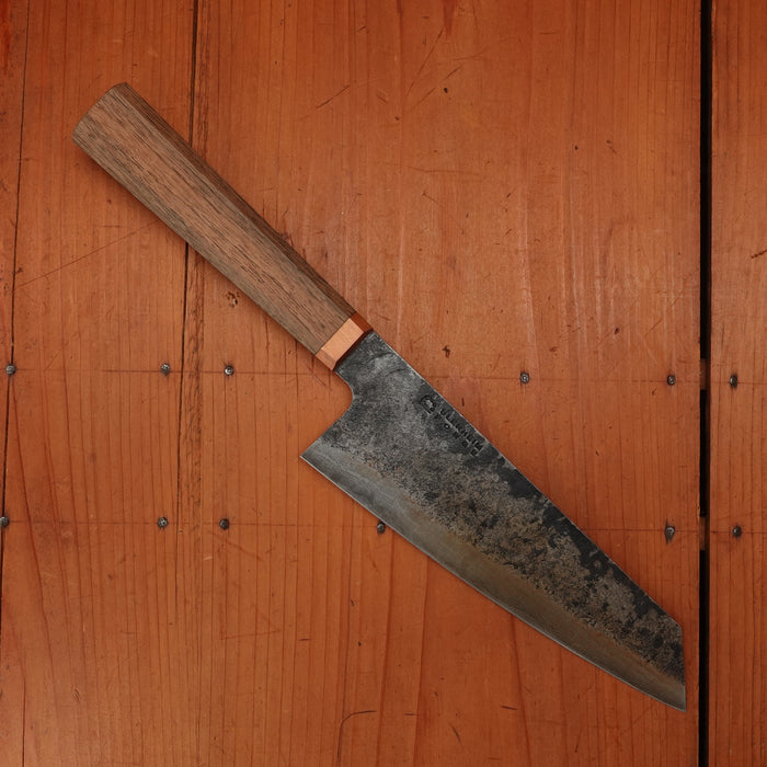 Trade In Blenheim Forge 180mm Bunka Santoku Iron Clad Aogami 2 Walnut & Copper