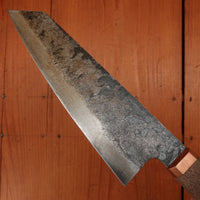 Trade In Blenheim Forge 180mm Bunka Santoku Iron Clad Aogami 2 Walnut & Copper