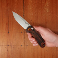 Benchmade 15032 North Fork Drop-Point S30V AXIS Lock Stabilized Wood Handle