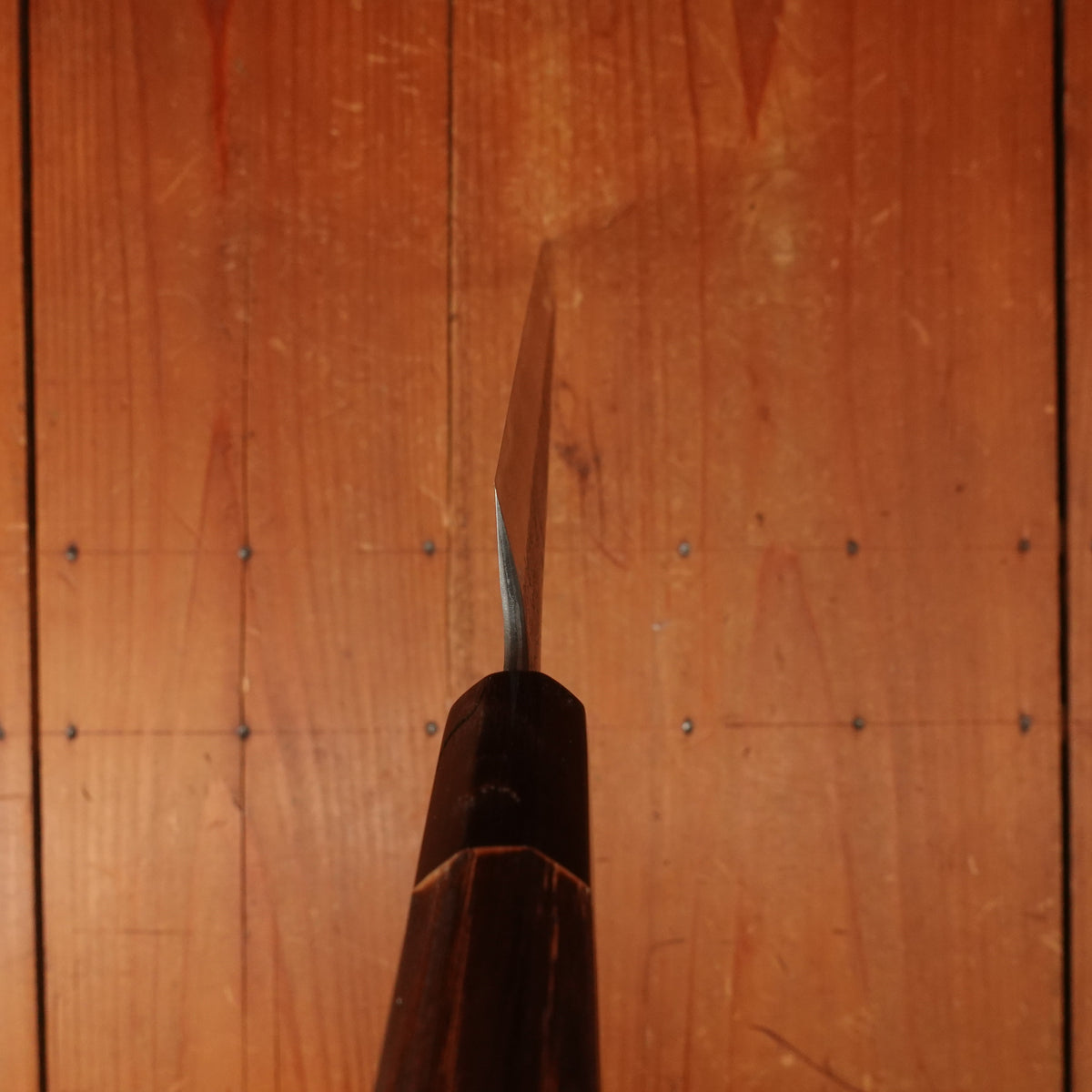 Wakui 240mm Sujihiki Stainless Clad Aogami 2 Nashiji Warikomi Chestnut