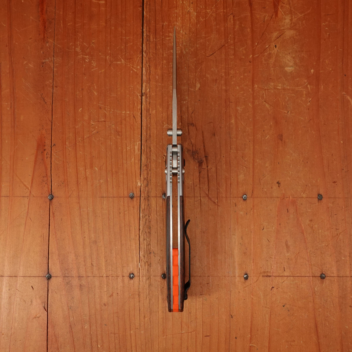 Benchmade 15085-2 Mini Crooked River Clip Point S30V AXIS Lock Stabilized Wood Handle)