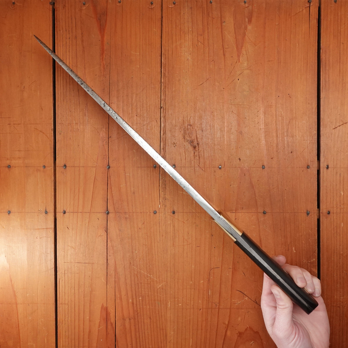 F Dick No. 66 12.5" Lobster Splitter Chef de Chef Hand Forged Carbon Steel Custom Brass & Ebony Handle Germany