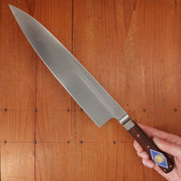 Prototype Greenfield Gyuto 9" Chef Knife D2 Carbon Steel Old Honduran Rosewood