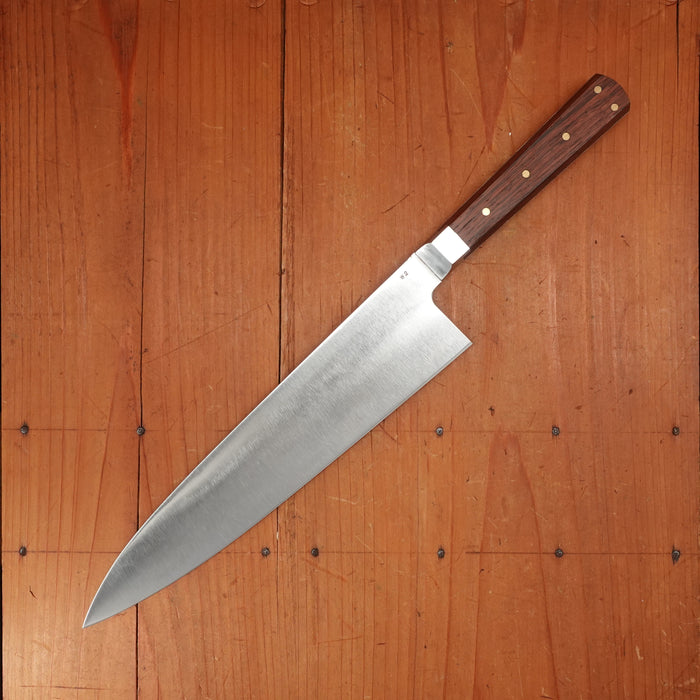Prototype Greenfield Gyuto 9" Chef Knife W2 Carbon Steel Antique Honduran Rosewood