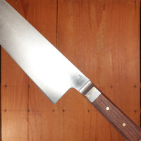 Prototype Greenfield Gyuto 9" Chef Knife W2 Carbon Steel Antique Honduran Rosewood
