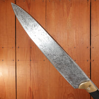 F Dick No. 66 12.5" Lobster Splitter Chef de Chef Hand Forged Carbon Steel Custom Brass & Ebony Handle Germany