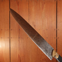 F Dick No. 66 12.5" Lobster Splitter Chef de Chef Hand Forged Carbon Steel Custom Brass & Ebony Handle Germany