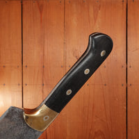 F Dick No. 66 12.5" Lobster Splitter Chef de Chef Hand Forged Carbon Steel Custom Brass & Ebony Handle Germany