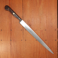 Ed Wusthof Dreizackwerk 182-10 10.5" Narrow Flex Slicer Carbon Custom Handle Solingen, Germany 1960s