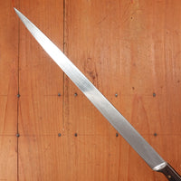 Ed Wusthof Dreizackwerk 182-10 10.5" Narrow Flex Slicer Carbon Custom Handle Solingen, Germany 1960s