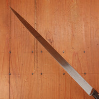 Ed Wusthof Dreizackwerk 182-10 10.5" Narrow Flex Slicer Carbon Custom Handle Solingen, Germany 1960s