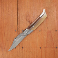 Florinox Le Méditerranée 115cm Clip Point 12C27 Slipjoint Horn Handle with Stainless Rope & Anchor Thiers, France