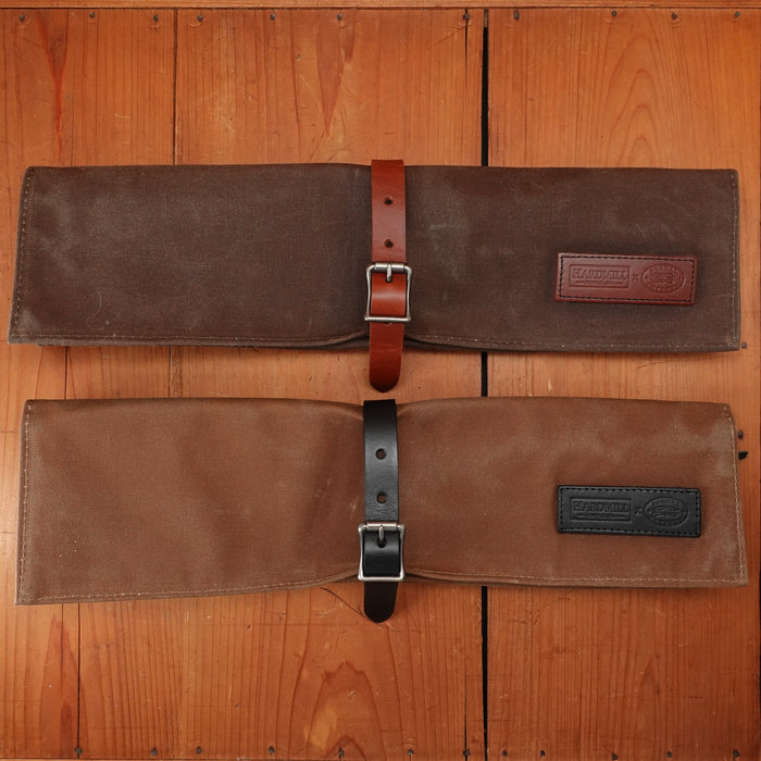 Hardmill Waxed Canvas Compact Knife Roll