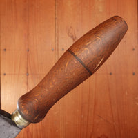 W&P Gusstahl 7" Cleaver Carbon Steel Turned Hardwood Germany 1880-1930