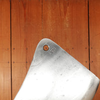 F Dick No. 95 9" Cleaver Hand Forged Carbon Steel Custom Walnut & Stag Germany 1950s 60s?