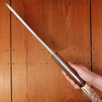 F Dick No. 95 9" Cleaver Hand Forged Carbon Steel Custom Walnut & Stag Germany 1950s 60s?