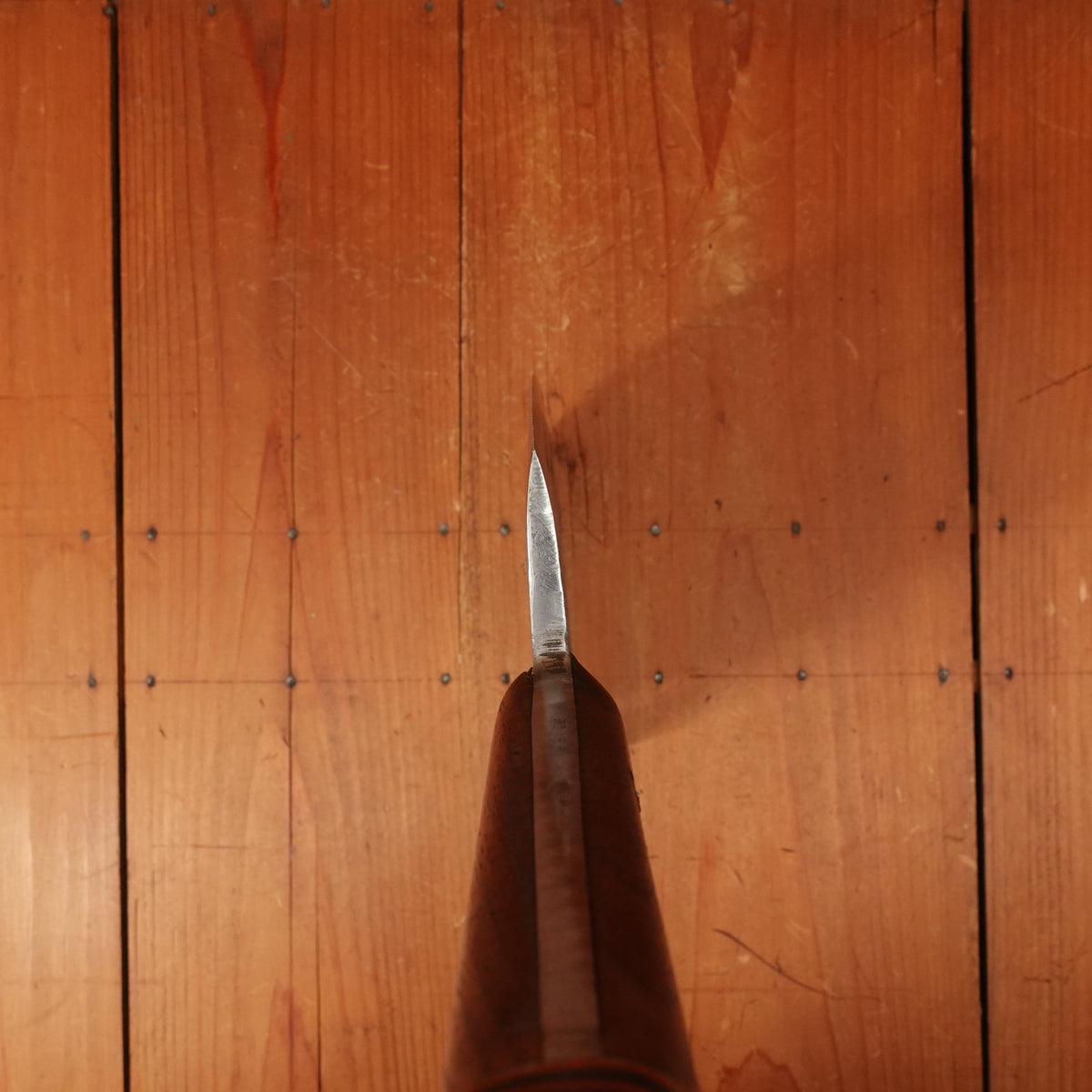 F Dick No. 95 9" Cleaver Hand Forged Carbon Steel Custom Walnut & Stag Germany 1950s 60s?