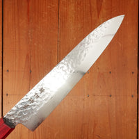 Hitohira Imojiya FW 210mm Gyuto VG10 Tsuchime Damascus Pakka Handle