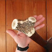 F Dick No. 95 9" Cleaver Hand Forged Carbon Steel Custom Walnut & Stag Germany 1950s 60s?