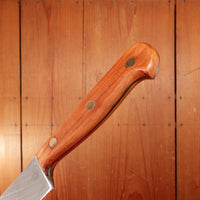 Vintage Carl Schleipper 12" Slicer Carbon Steel Cherry Handle Solingen, Germany 1960-70