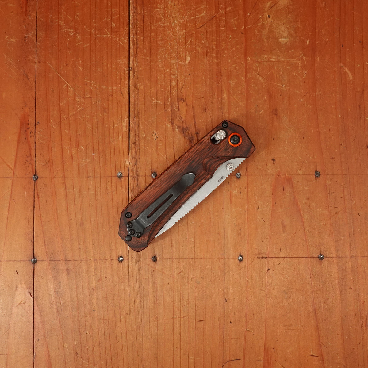 Benchmade 15062 Grizzly Creek Drop-point S30V Stainless Steel Stabilized Wood