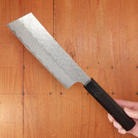 Nigara Hamono 180mm Kiritsuke Nakiri STRIX Ebony Handle