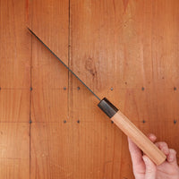 Hitohira Futana SB 170mm Santoku Aogami Super Kurouchi Tsuchime Cherry Wood