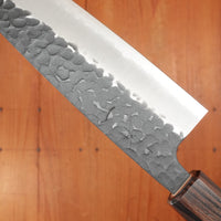 Hitohira Futana SB 170mm Santoku Aogami Super Kurouchi Tsuchime Cherry Wood