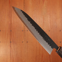 Hitohira Futana SB 170mm Santoku Aogami Super Kurouchi Tsuchime Cherry Wood