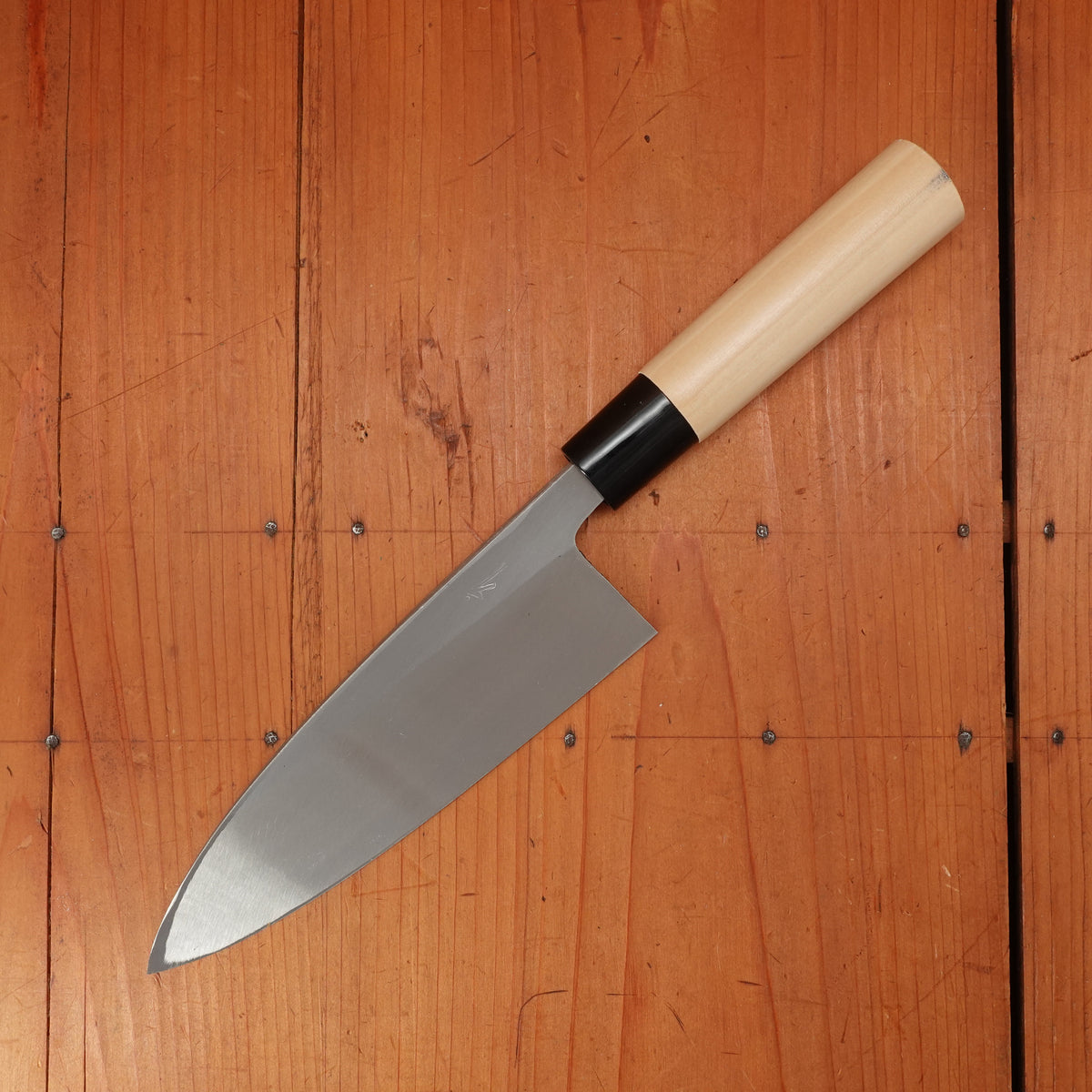 Morihei Yoshitomo 165mm Deba Carbon Steel Poplar Handle