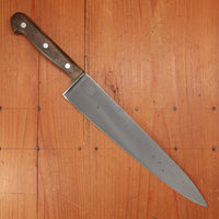 Unmarked 10.5" Chef Knife Forged Carbon Steel Transitional Solingen, Germany 1960s