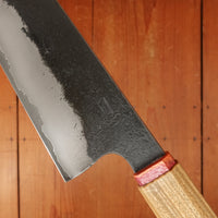 Rolin Knives 260mm Gyuto Sanmai — W2 Core / Mild Steel Clad, Textured Argentine Lignum Vitae & Brass Handle