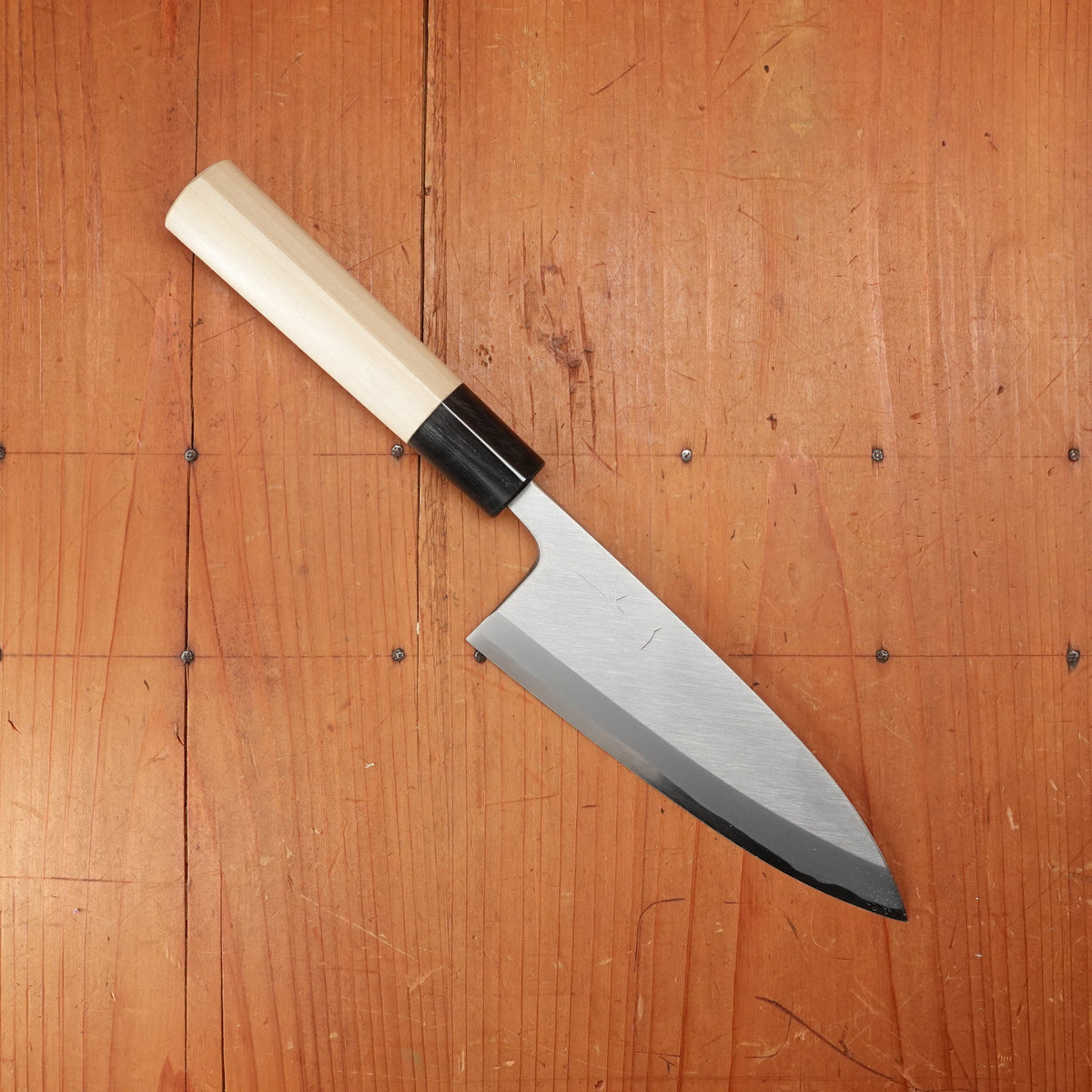 Hitohira Togashi 150mm Deba Shirogami 2 Ho Wood (D-Shape) with Saya