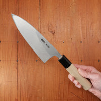 Hitohira Togashi 150mm Deba Shirogami 2 Ho Wood (D-Shape) with Saya