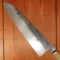Rolin Knives Gomai 215mm Gyuto — 26C3 Core / A203 Nickel Clad, Textured Argentine Lignum Vitae Handle w/ Patinated Copper