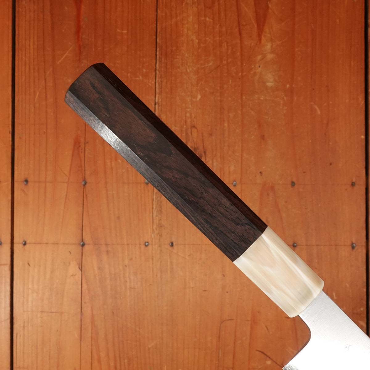 Trade In Yoshikazu Tanaka 270mm Kiritsuke Sujihiki Shirogami 1 Damascus Ebony