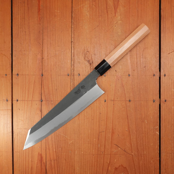 Hitohira Togashi 240mm Kiritsuke Gyuto Shirogami 2 Kurouchi Yakusugi Cedar Handle