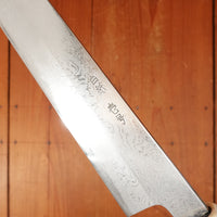 Trade In Yoshikazu Tanaka 270mm Kiritsuke Sujihiki Shirogami 1 Damascus Ebony