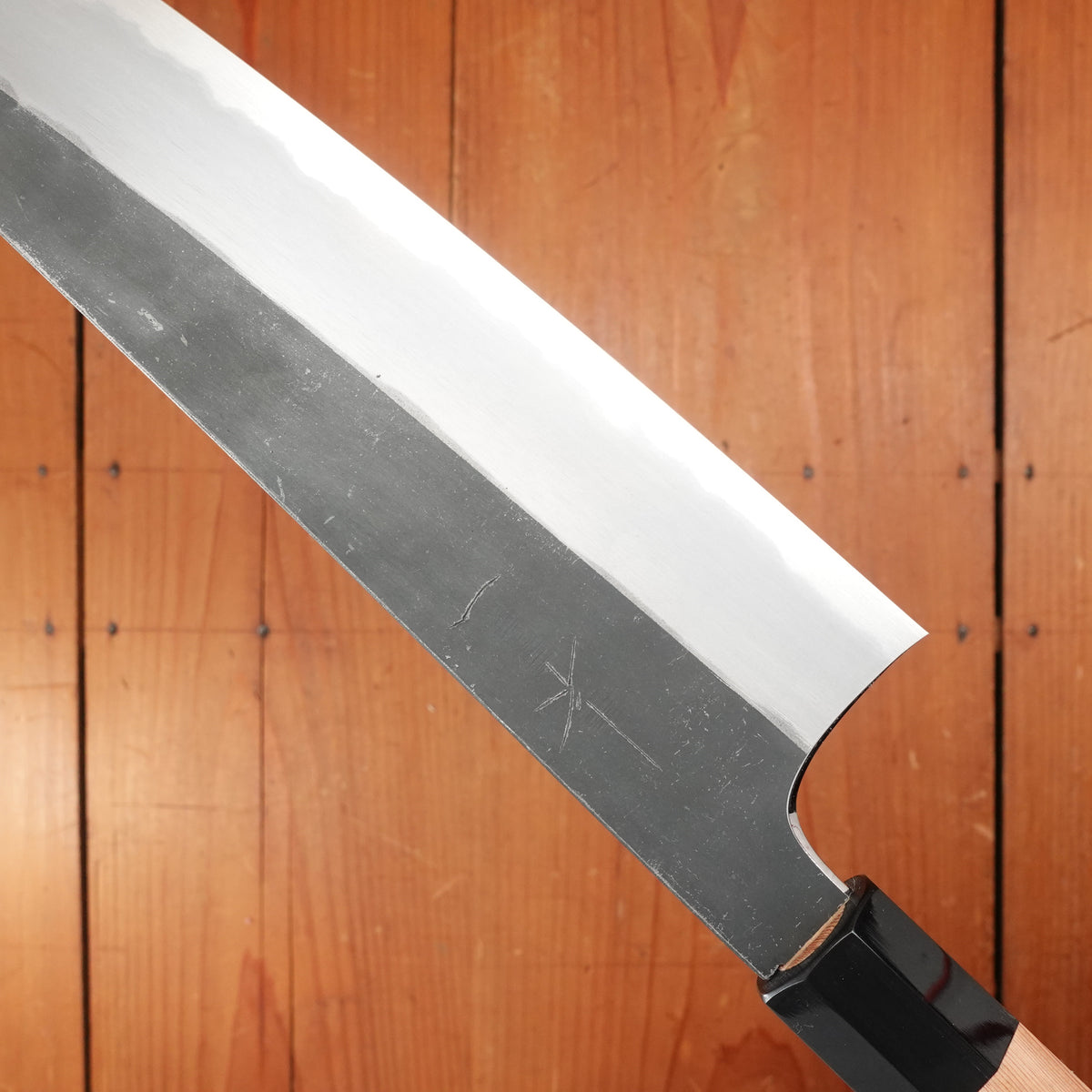 Hitohira Togashi 240mm Kiritsuke Gyuto Shirogami 2 Kurouchi Yakusugi Cedar Handle
