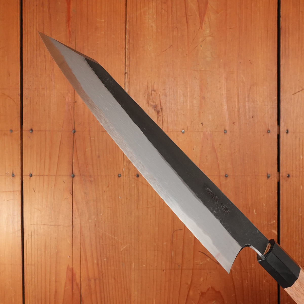 Hitohira Togashi 240mm Kiritsuke Gyuto Shirogami 2 Kurouchi Yakusugi Cedar Handle