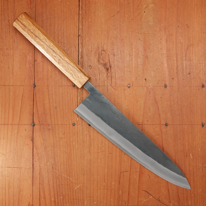 Hitohira TD 210mm Gyuto Stainless Clad Aogami 2 Kurouchi Oak Handle