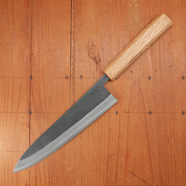 Hitohira TD 210mm Gyuto Stainless Clad Aogami 2 Kurouchi Oak Handle