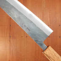 Hitohira TD 210mm Gyuto Stainless Clad Aogami 2 Kurouchi Oak Handle