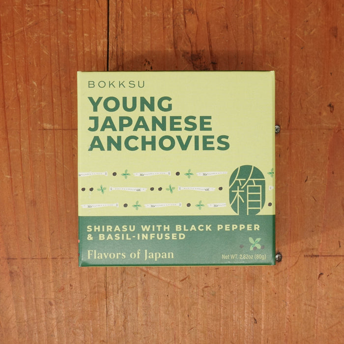 Japanese Shirasu Anchovies Black Pepper & Basil Infused Oil - 80 g