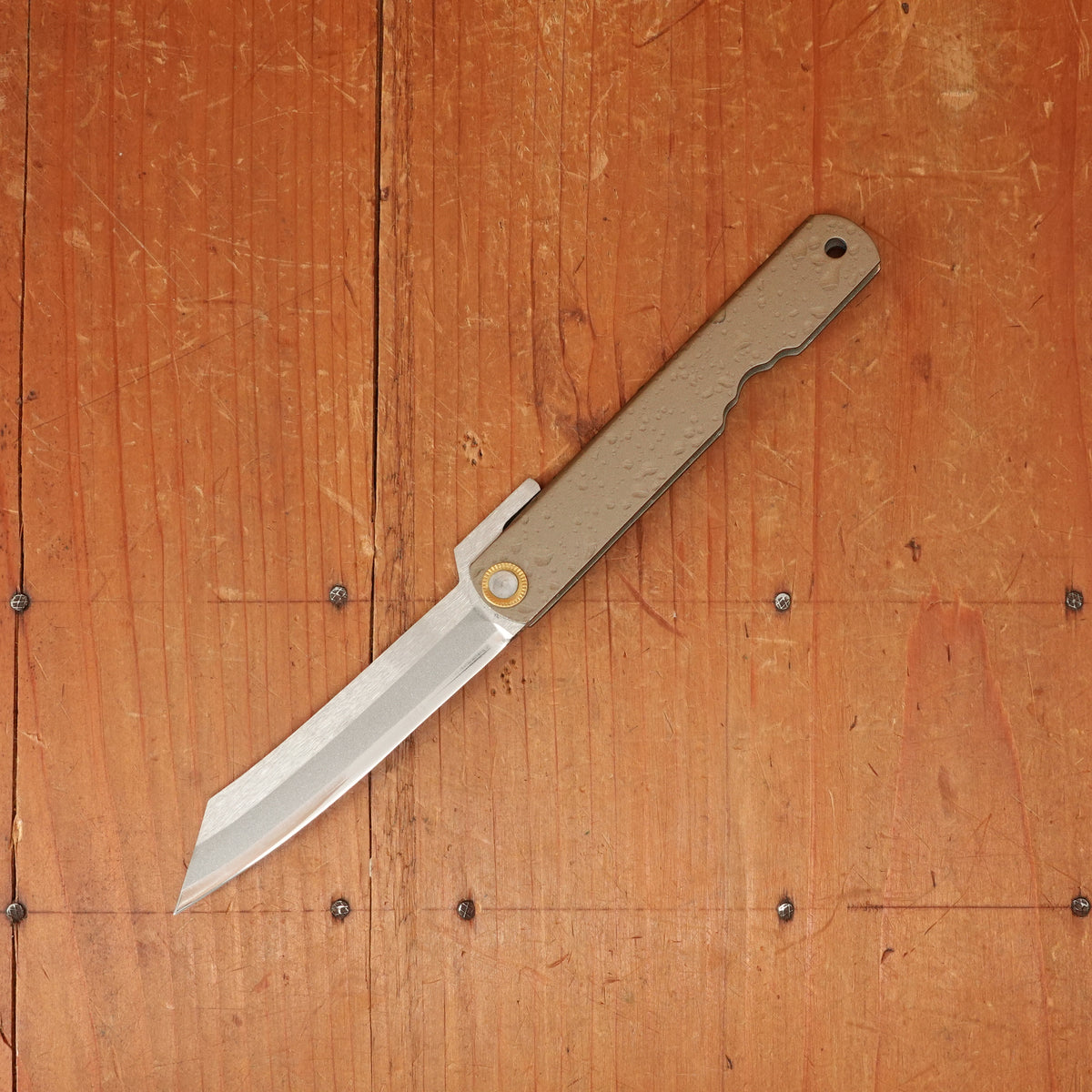Shizuku Higonokami Stainless Rain Drop Brown