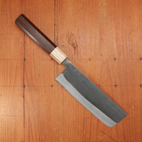 Hitohira TD 165mm Nakiri Stainless Clad Aogami 2 Kurouchi Wenge Handle