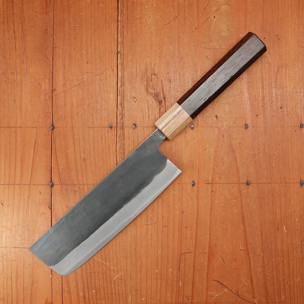 Hitohira TD 165mm Nakiri Stainless Clad Aogami 2 Kurouchi Wenge Handle