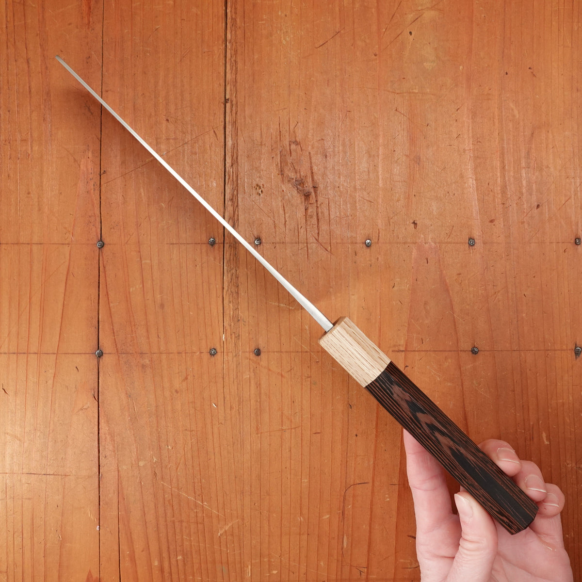 Hitohira TD 165mm Nakiri Stainless Clad Aogami 2 Kurouchi Wenge Handle