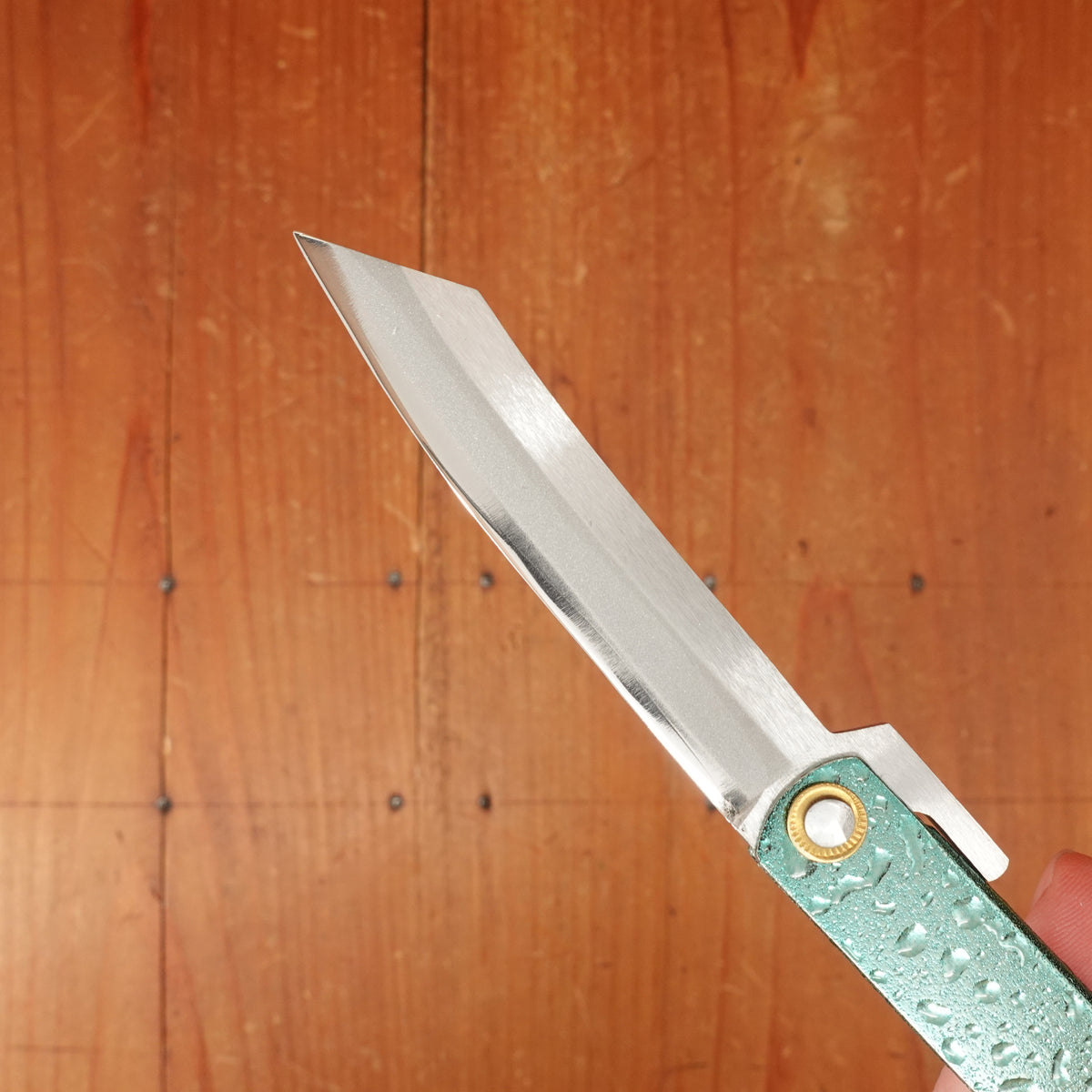 Shizuku Higonokami Stainless Rain Drop Green