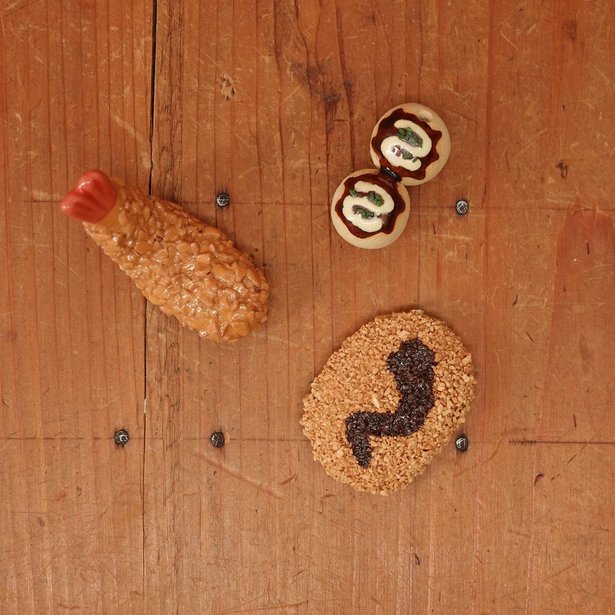 Ceramic Chopstick Rests Set of 3 (Japanese comfort foods)